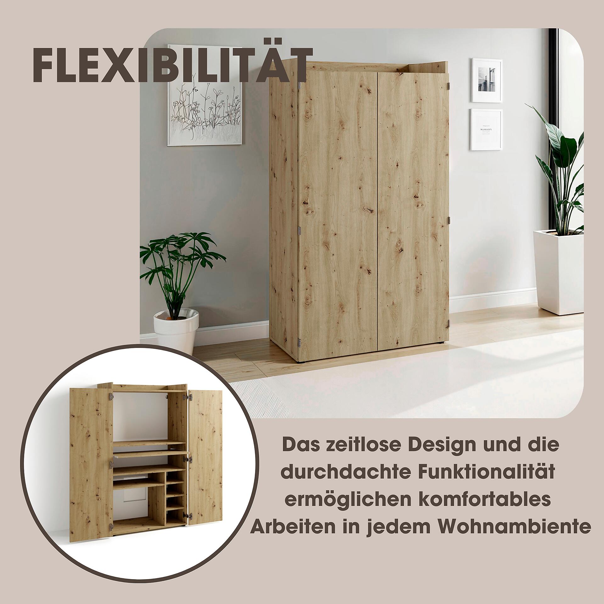 Sekretär JANNE Eiche B/H/T: ca. 80x141x40 cm