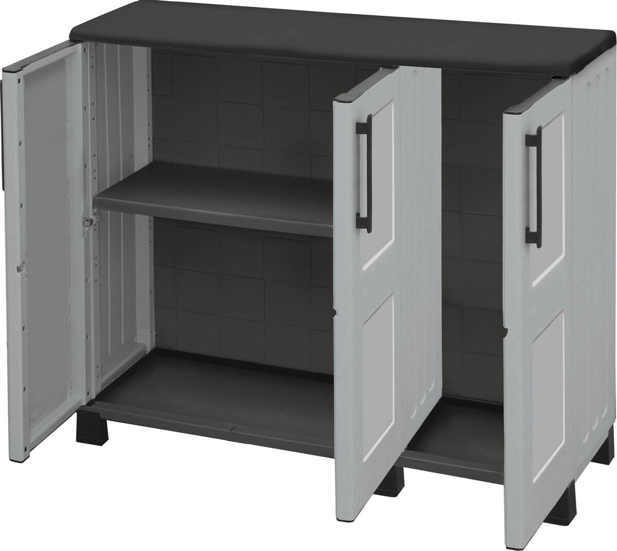 Linea Idea Kunststoffschrank Idea grau Kunststoff B/H/T: ca. 102x90x37 cm