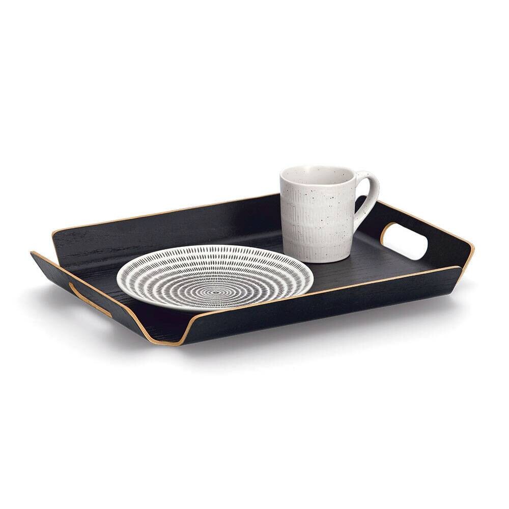 Zeller Serviertablett schwarz Holz B/H/L: ca. 335x45x445 cm