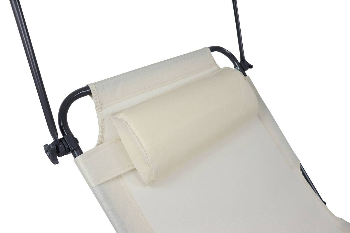 VCM Sonnenliege Bindox creme Textilene B/H/L: ca. 55x24x185 cm