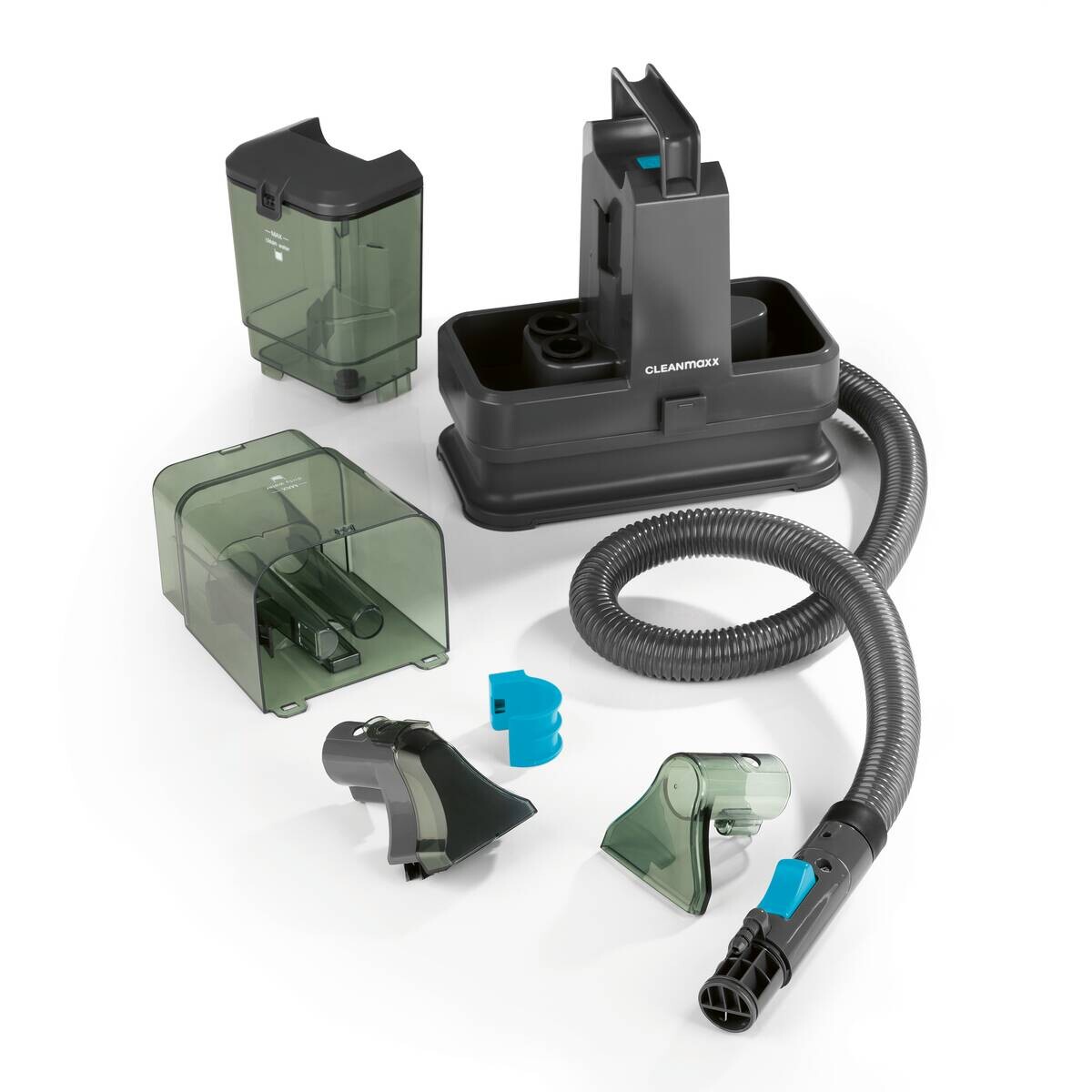 CLEANmaxx Polster -und Teppichreiniger 16382 grau blau Kunststoff B/H/L: ca. 22x27x26 cm ca. 330 W