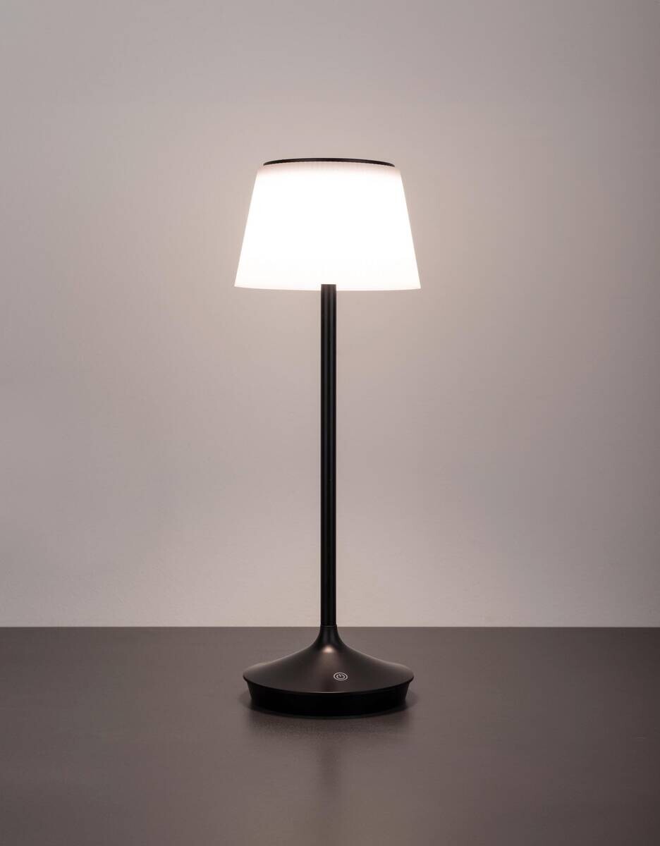 Näve Leuchten Tischleuchte 5310722 schwarz Kunststoff Metall B/H/T: ca. 13x38x13 cm