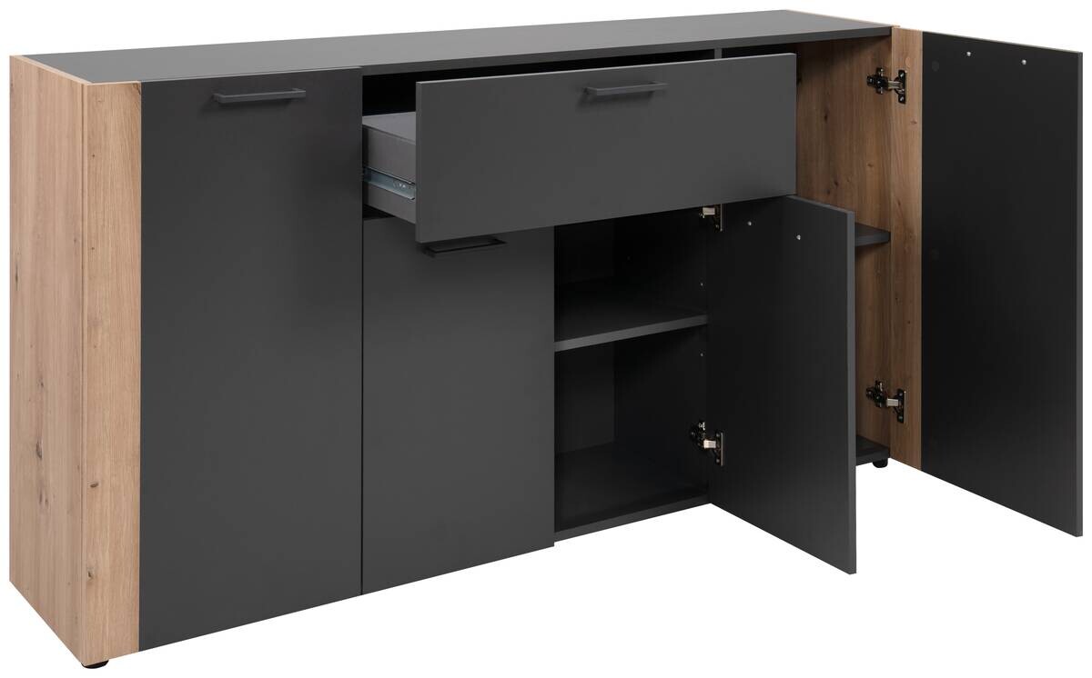 Sideboard Cento anthrazit Eiche Artisan Oak Nachbildung