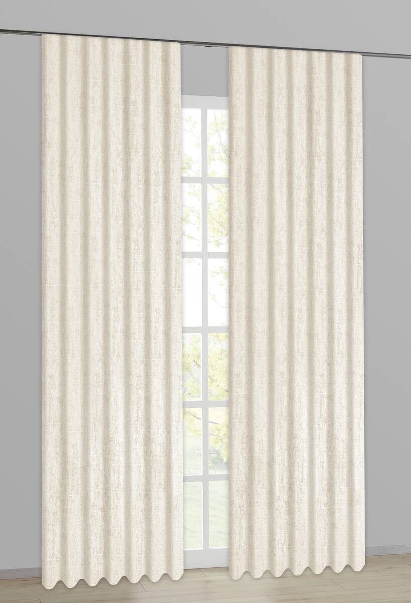 Dekovorhang Eden champagner B/L: ca. 135x245 cm