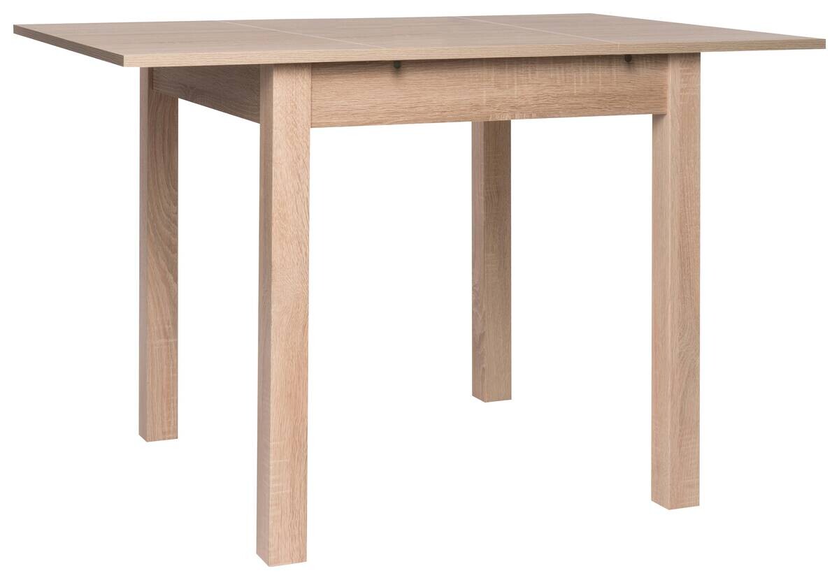 Esstisch Coburg Eiche Sonoma Optik schwarz B/T: ca. 80x80 cm