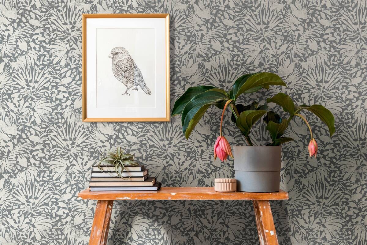 A.S.Creation Vliestapete silber grau B/H/D: ca. 53x1005x8,4 cm