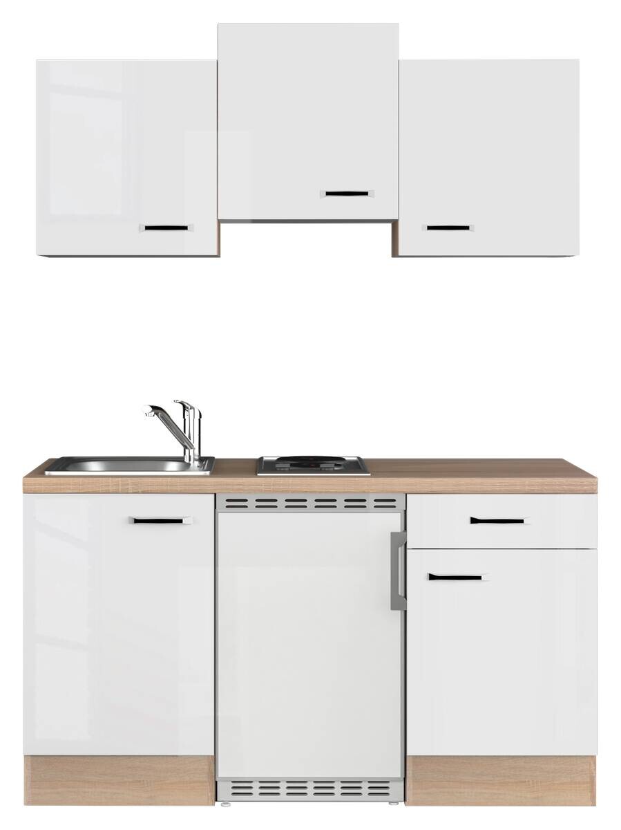 Küchenblock Valero weiß Hochglanz B/H/T: ca. 151x226x60 cm