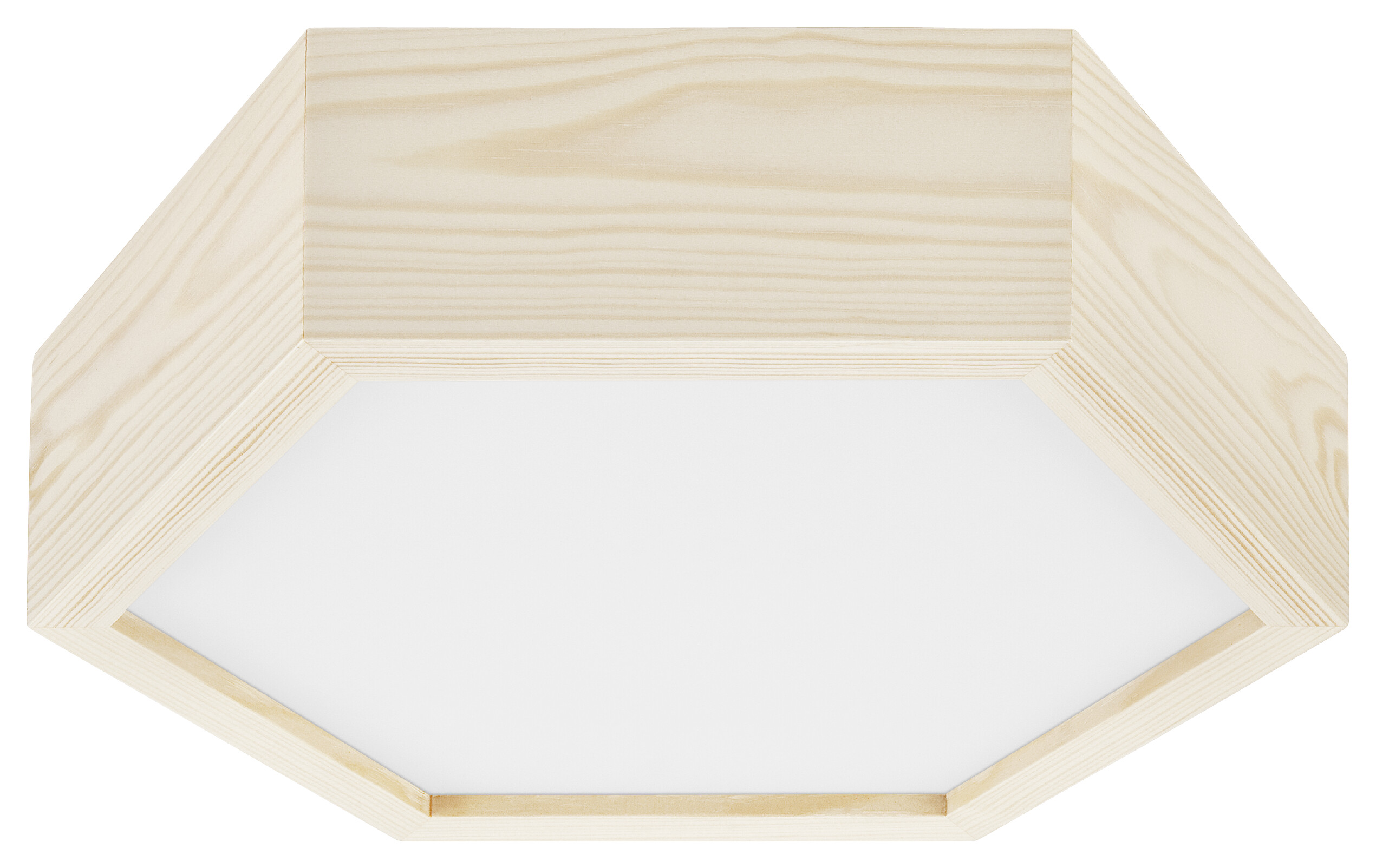 Lamkur Deckenleuchte kiefer Holz Glas B/H/L: ca. 33x12x33 cm 1 Brennstellen