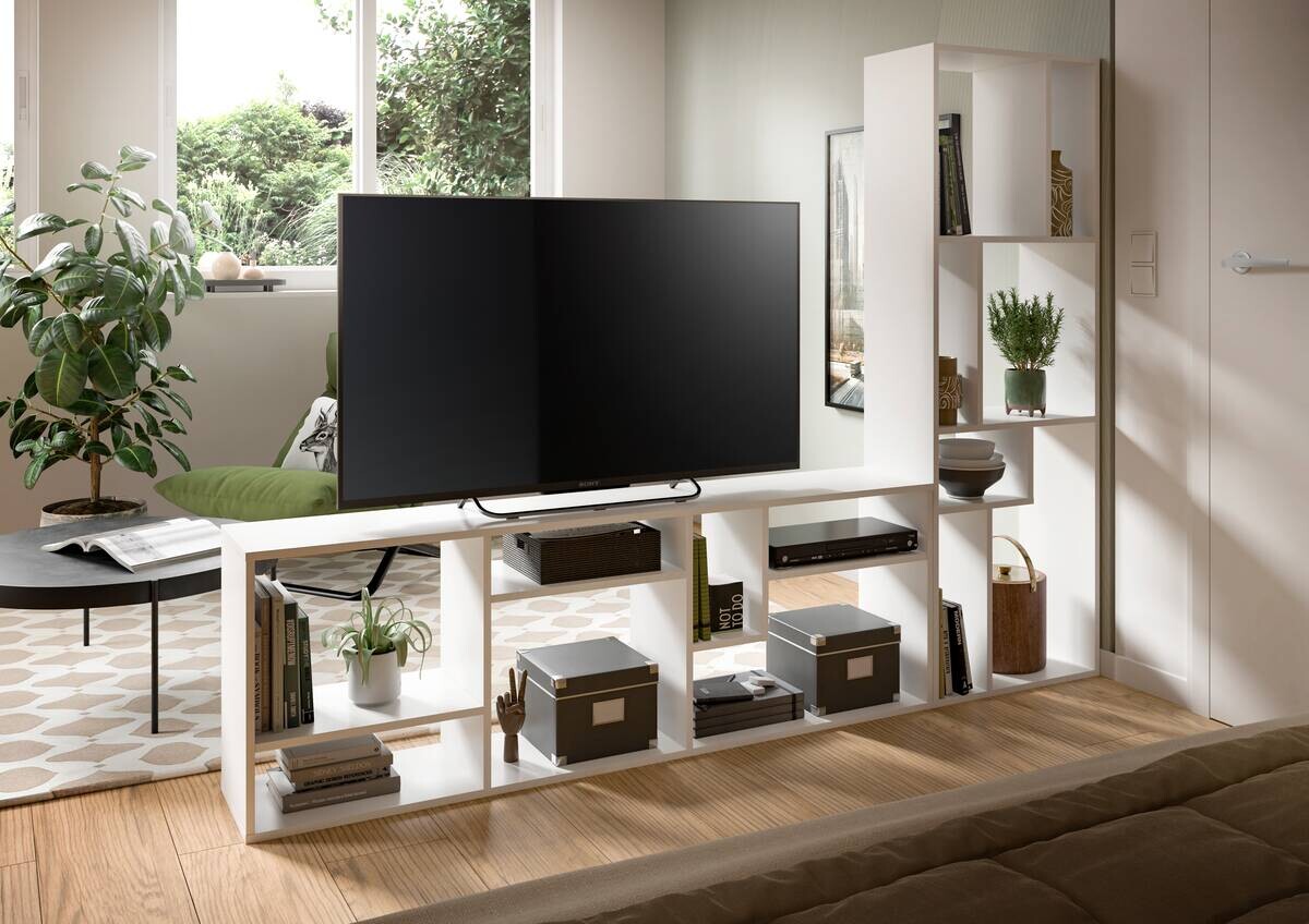 Regal Tommy weiß B/H/T: ca. 159x54x28 cm