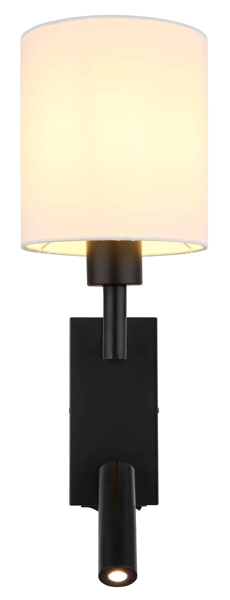 GLOBO Wandleuchte weiß schwarz Metall B/H/L: ca. 17x45,5x15 cm E27 2 Brennstellen