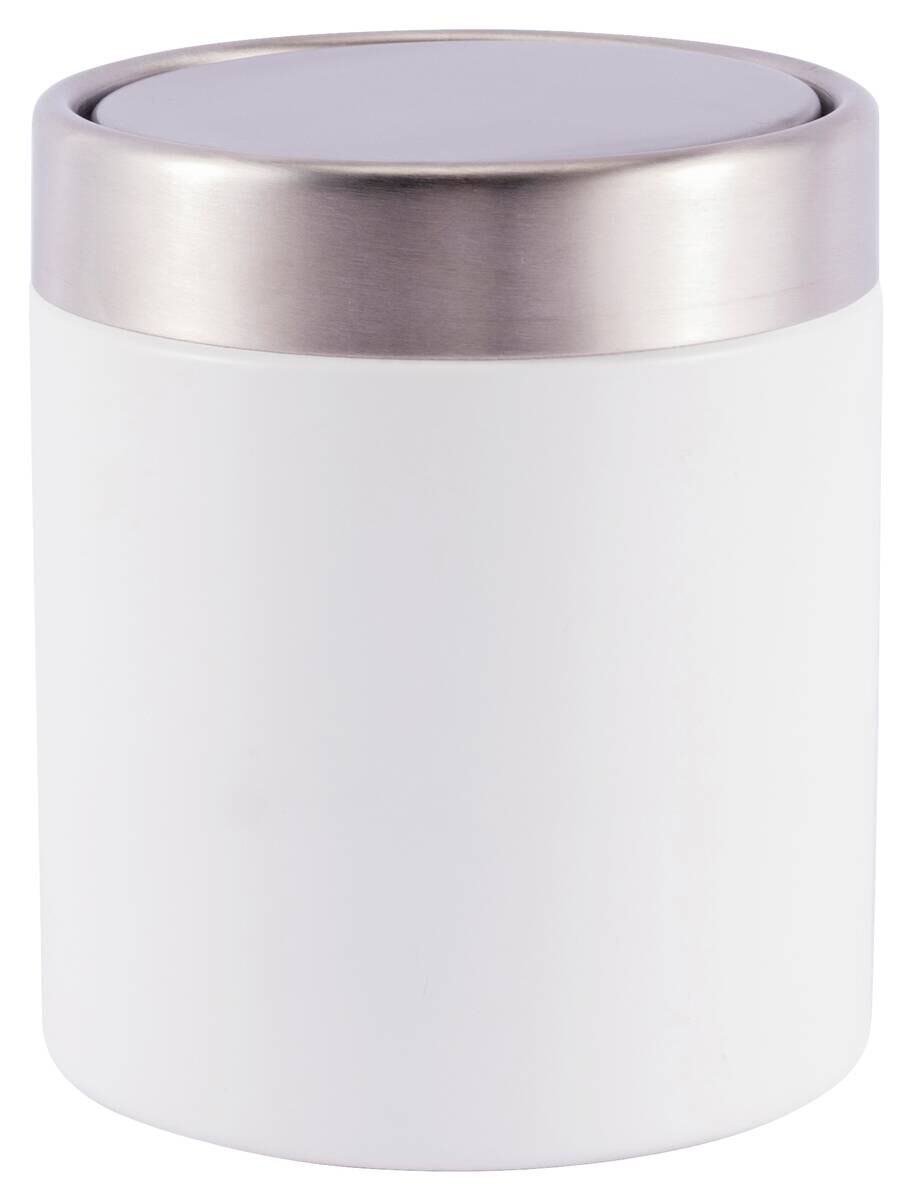 Kosmetikeimer weiß Edelstahl ca. 1,58 l