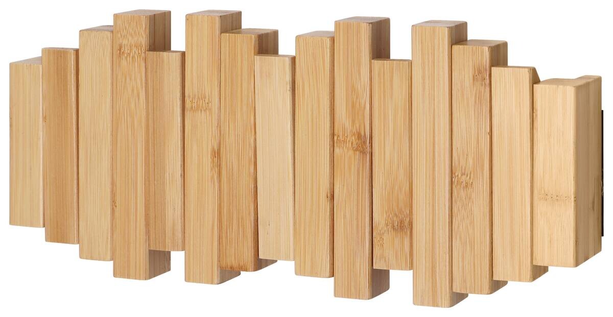 POCOline Garderobenhaken natur Bambus B/H/L: ca. 16x38x4 cm