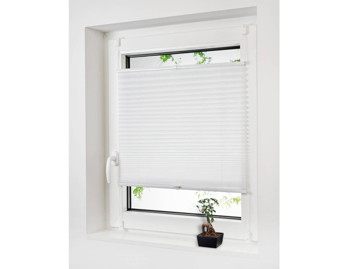 Spannplissee Non Woven weiß B/L: ca. 90x130 cm