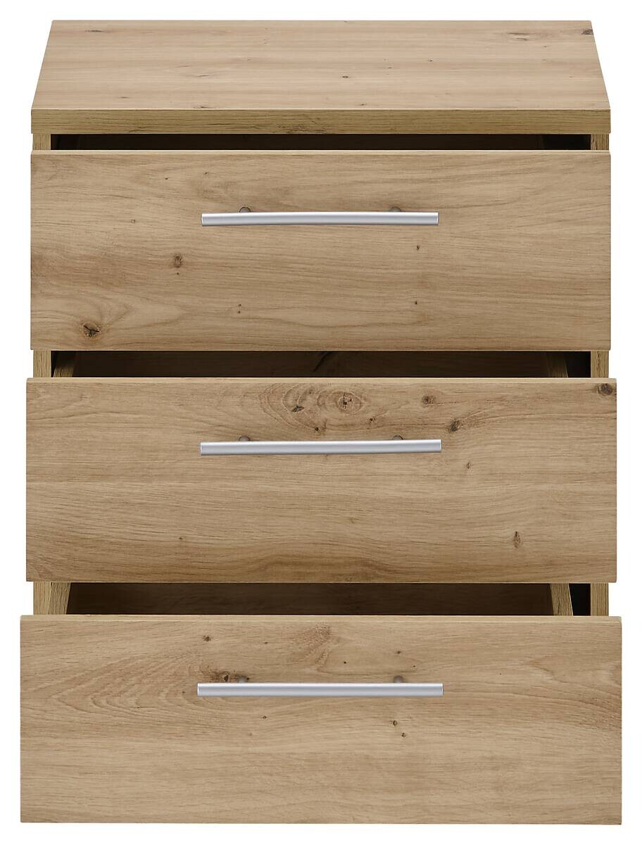 Rollcontainer Ben Eiche Artisan Nachbildung B/H/T: ca. 40x56x39 cm