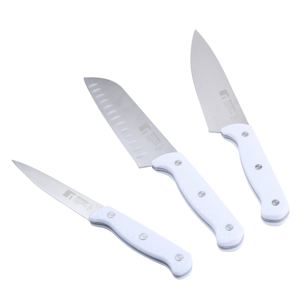 BERGNER Messerset Naturally weiß Edelstahl 4 tlg.