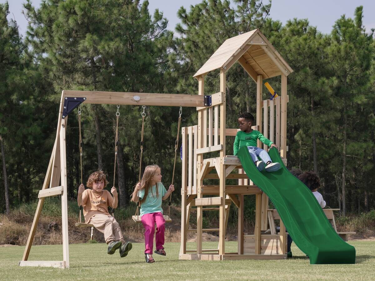 AXI Spielturm Mette grün B/H/L: ca. 366x267x383 cm