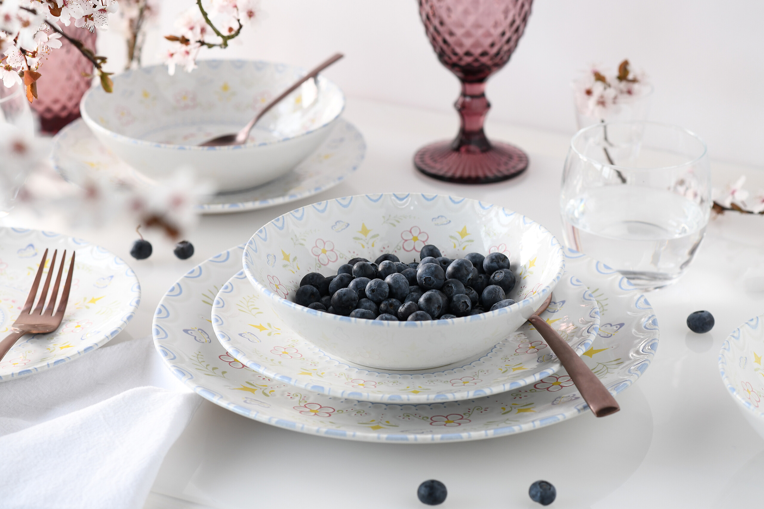 CreaTable Kombiservice Primavera pastell Steinzeug 16 tlg.