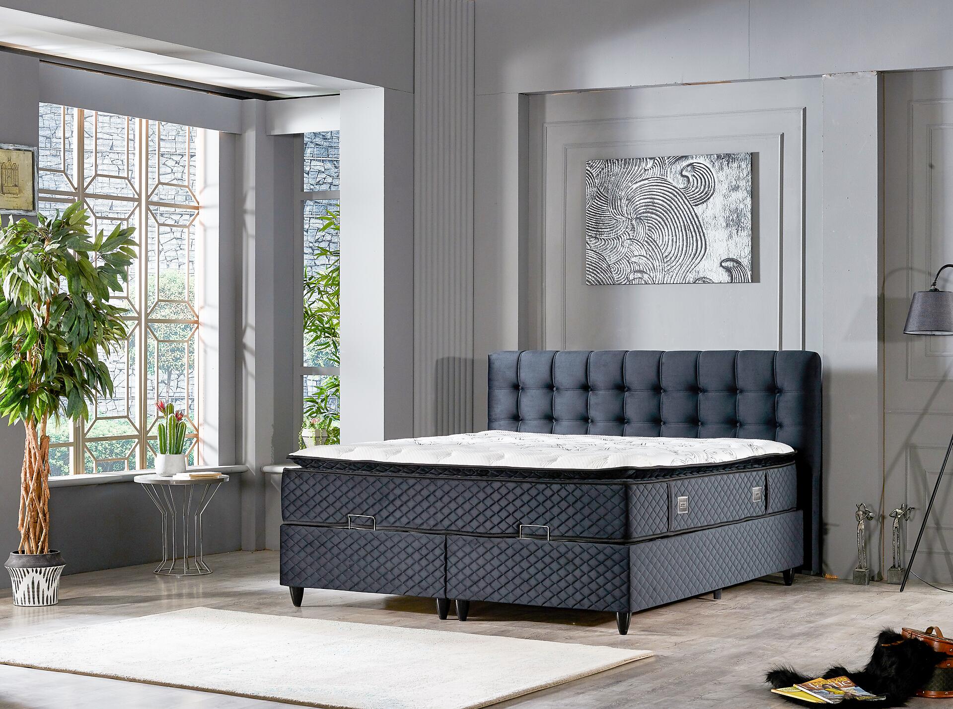 Polsterbett California schwarz Liegefläche B/L: ca. 180x200 cm