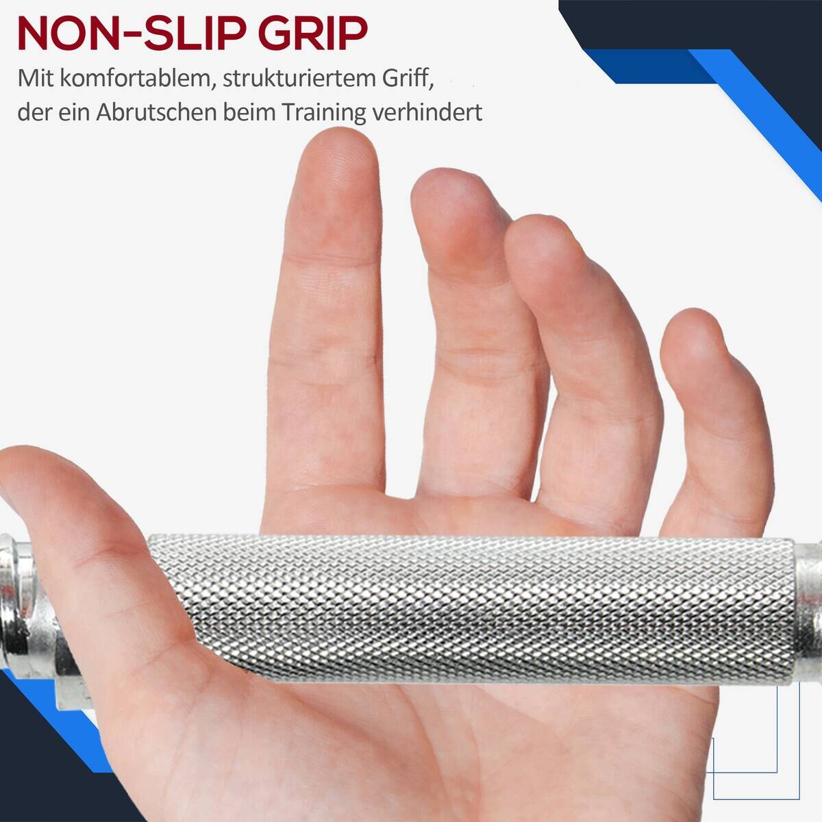 HOMCOM Hantel-Set schwarz Edelstahl B/H/L: ca. 24,5x24,5x45 cm