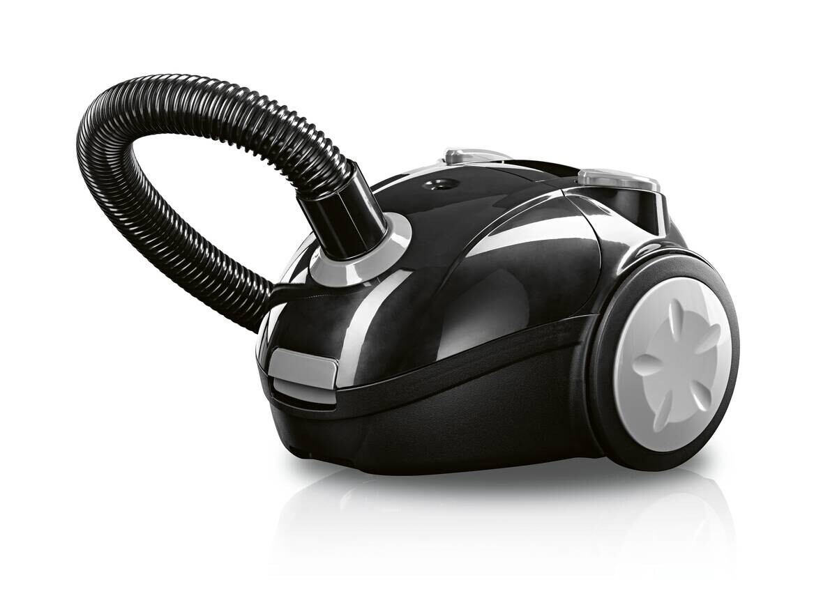 CLEANmaxx Beutelstaubsauger schwarz grau B/H/L: ca. 28x28,5x40 cm