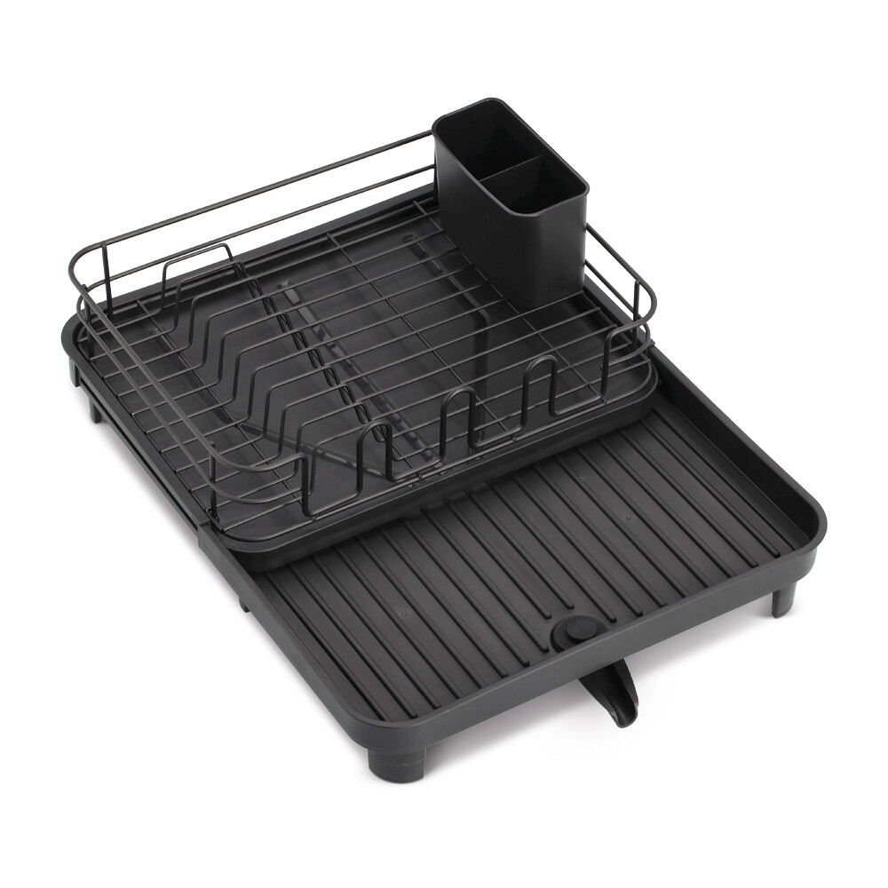 Zeller Geschirrabtropfständer schwarz Metall B/H/L: ca. 32x20x41 cm