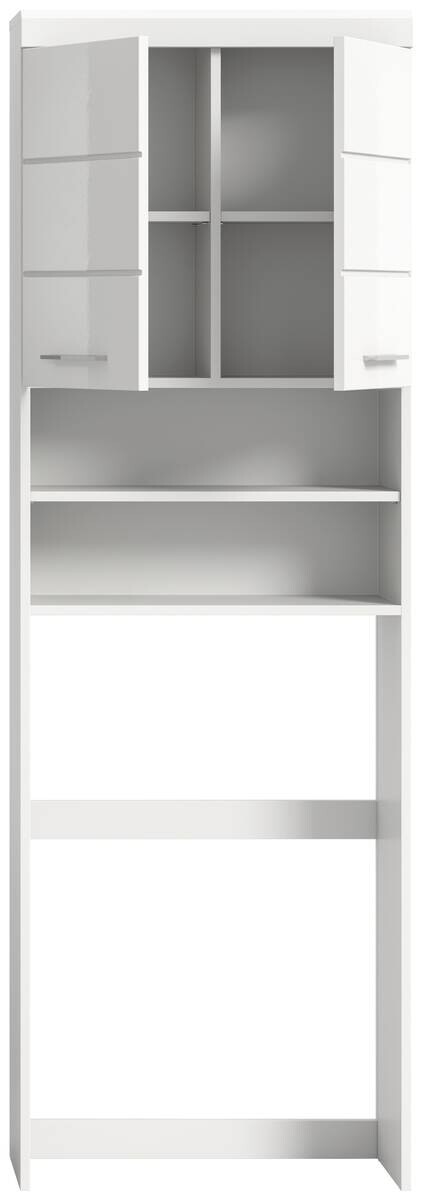 Waschmaschinenumbauschrank Scout weiß weiß Hochglanz B/H/T: ca. 63x191x24 cm