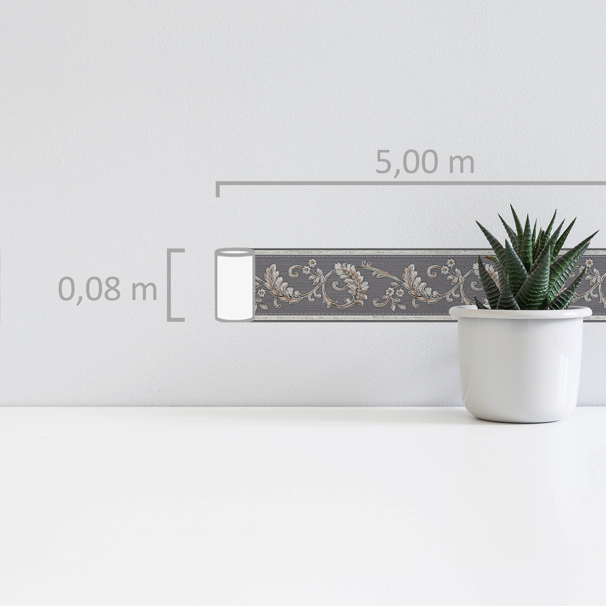 A.S.Creation Bordüre beige B/H/D: ca. 8x500x7 cm