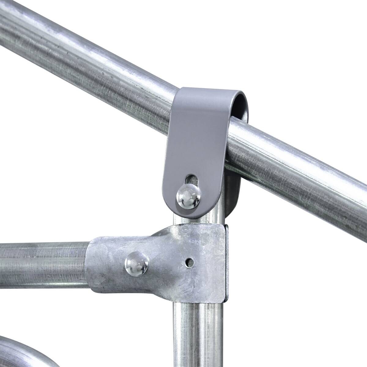 PawHut Stall grau Edelstahl B/H/L: ca. 400x300x200 cm