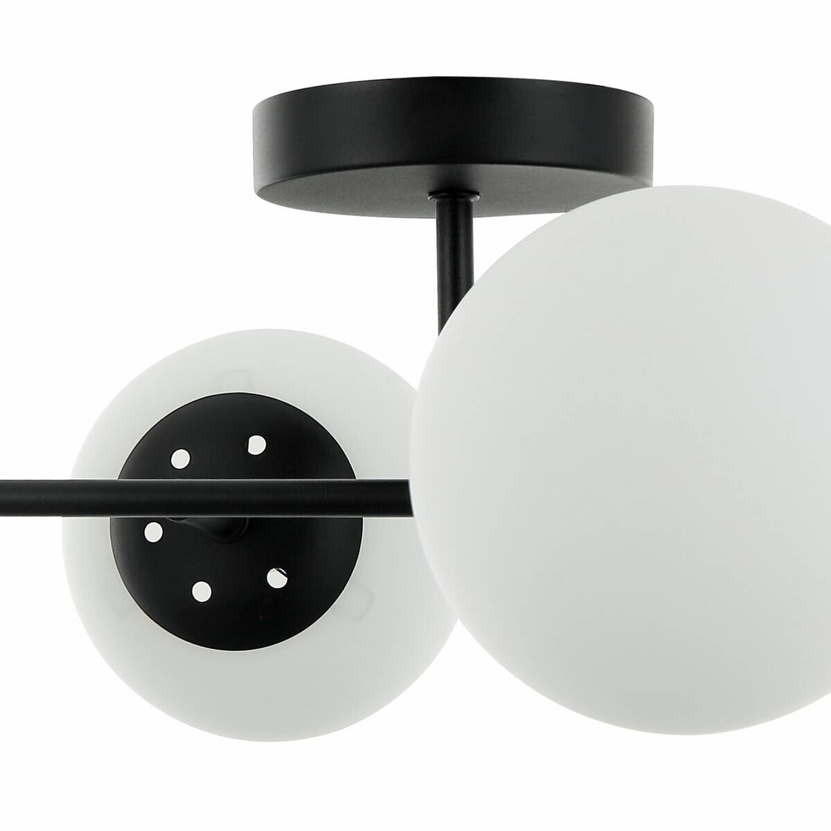 Lamkur Deckenleuchte Maddie schwarz Glas Stahl B/H/L: ca. 19x44x61 cm E14 4 Brennstellen