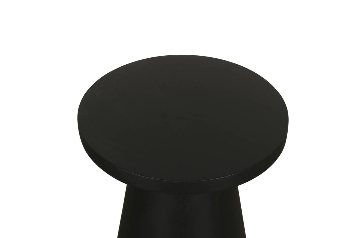 Beistelltisch CONE schwarz lackiert Akazie H/D: ca. 50x40 cm