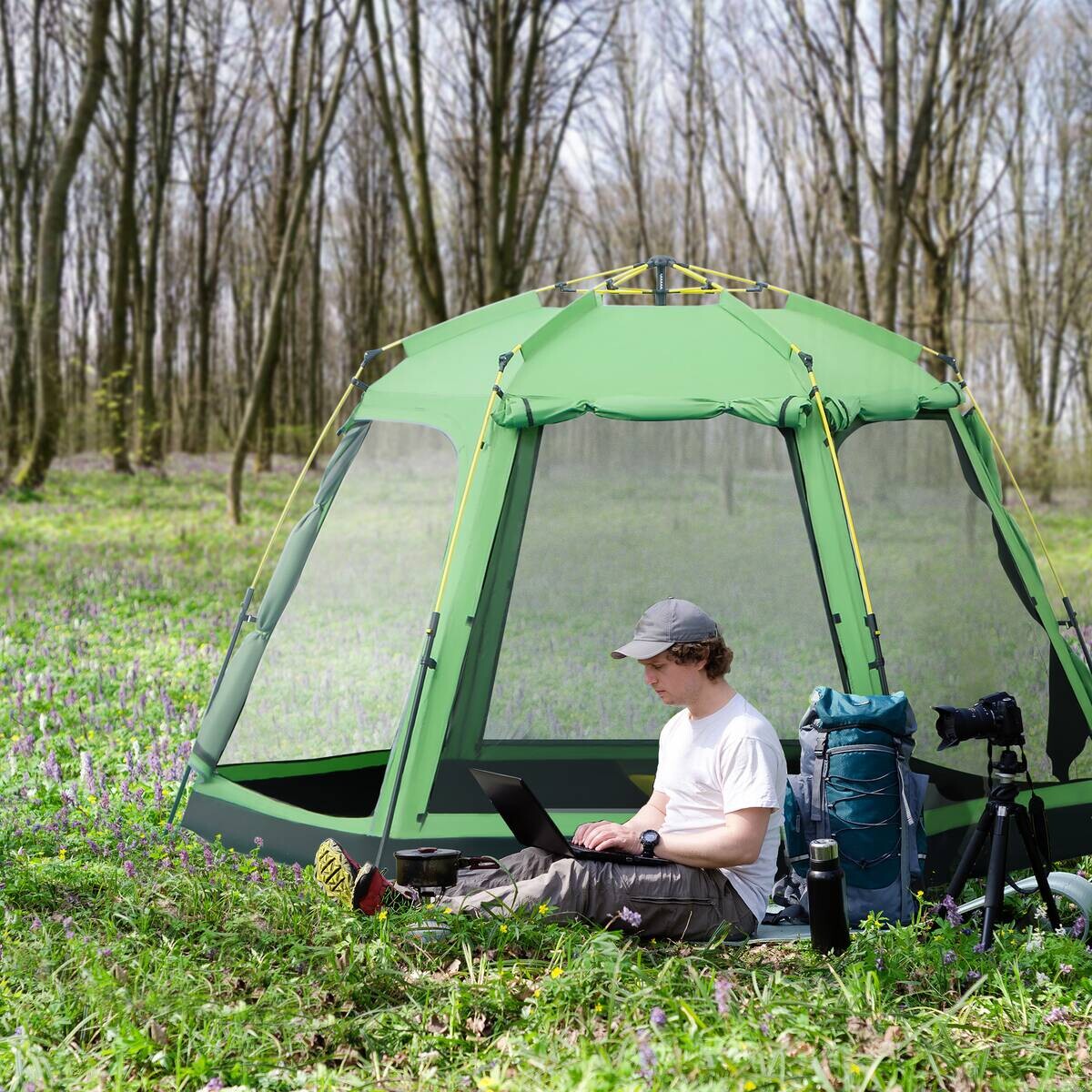 Outsunny Campingzelt B/H/L: ca. 320x180x320 cm