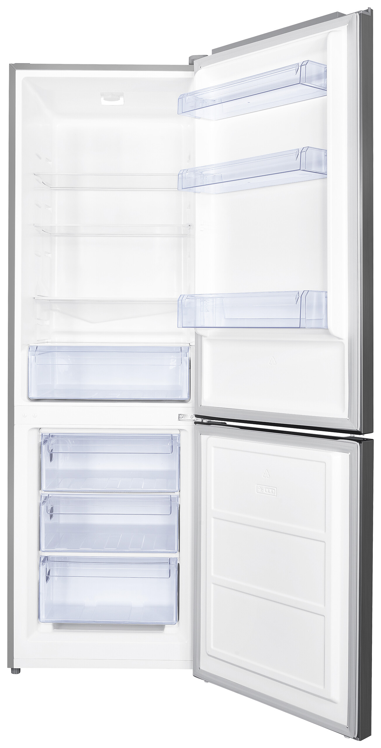 POCOline Kühl-/Gefrierkombination KGK 185-31 Inox B/H/T: ca. 60x186x61 cm