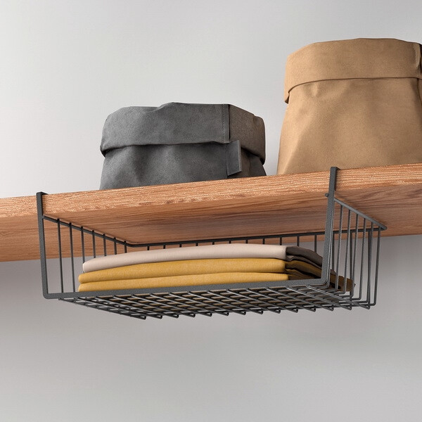 Metaltex Schrankkorb mattschwarz Metall B/H/T: ca. 40x14x26 cm