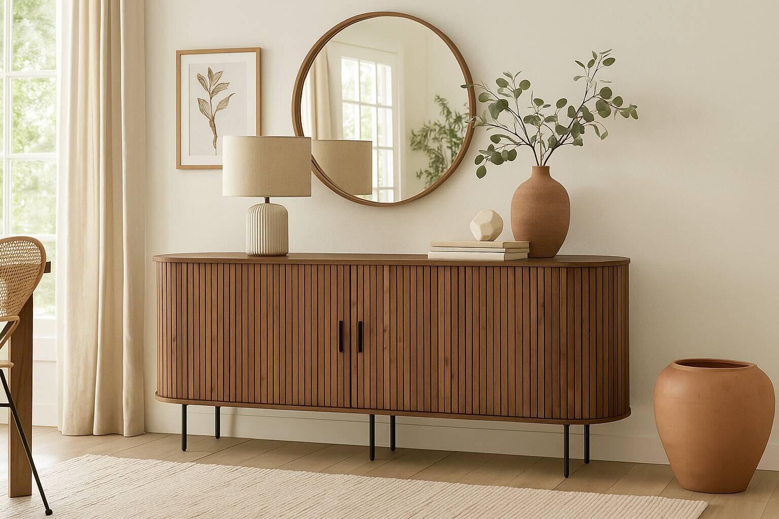 Kommode SELVA nussbaum Nachbildung B/H/T: ca. 180x76x40 cm