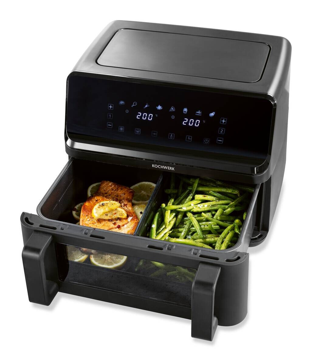 Rachs KOCHWERK Heißluftfritteuse 14349 schwarz Kunststoff B/H/L: ca. 37,5x38x30 cm ca. 9 l