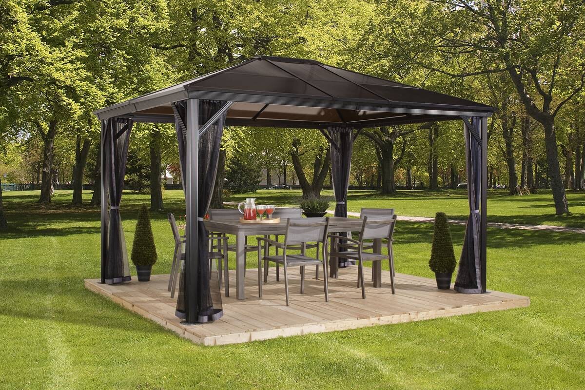 Sojag Pavillon Verona anthrazit Aluminium B/H/T: ca. 298x260x423 cm
