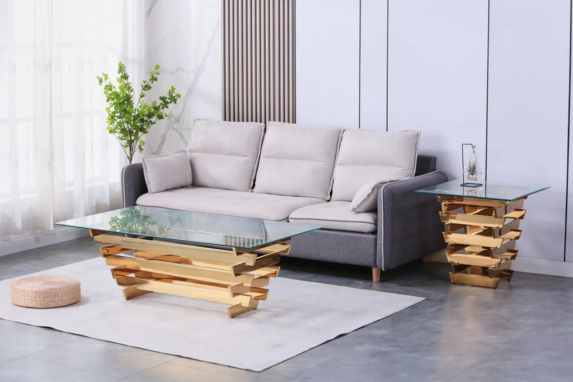 Glascouchtisch Pyramide