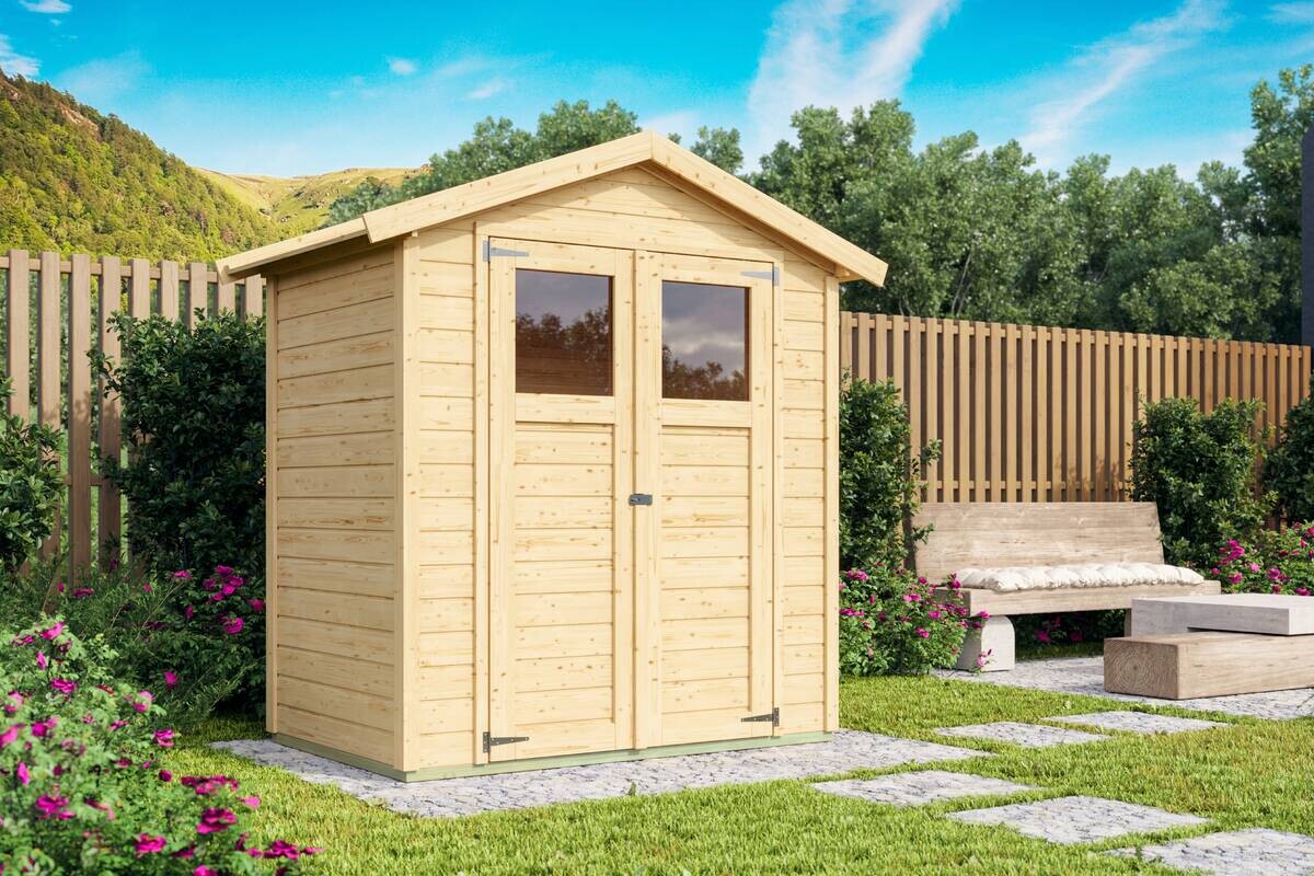 Karibu Gartenhaus Tito 1 natur B/H/T: ca. 180x222x123 cm
