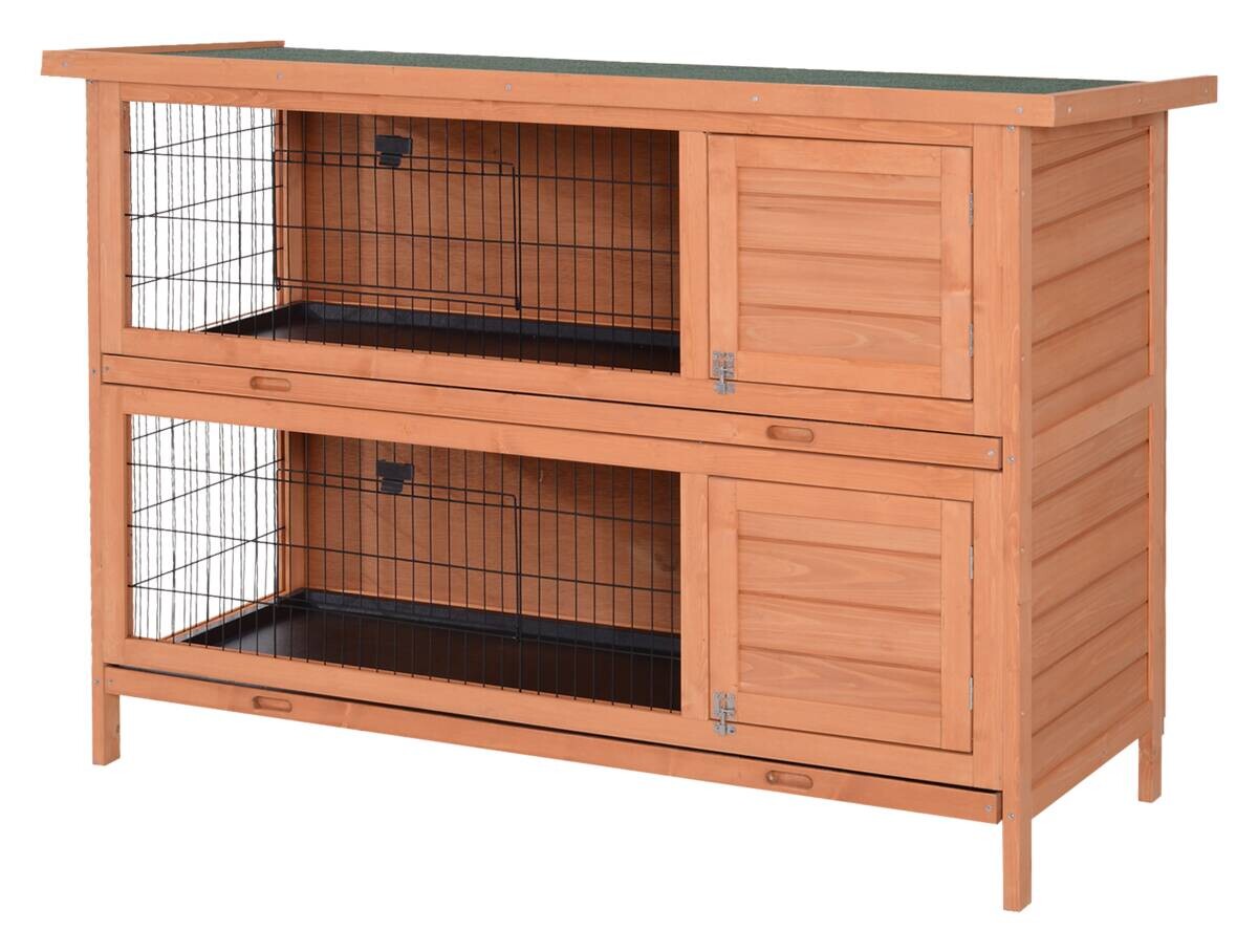 PawHut Kleintierstall orange Holz B/H/L: ca. 50x93x136,4 cm