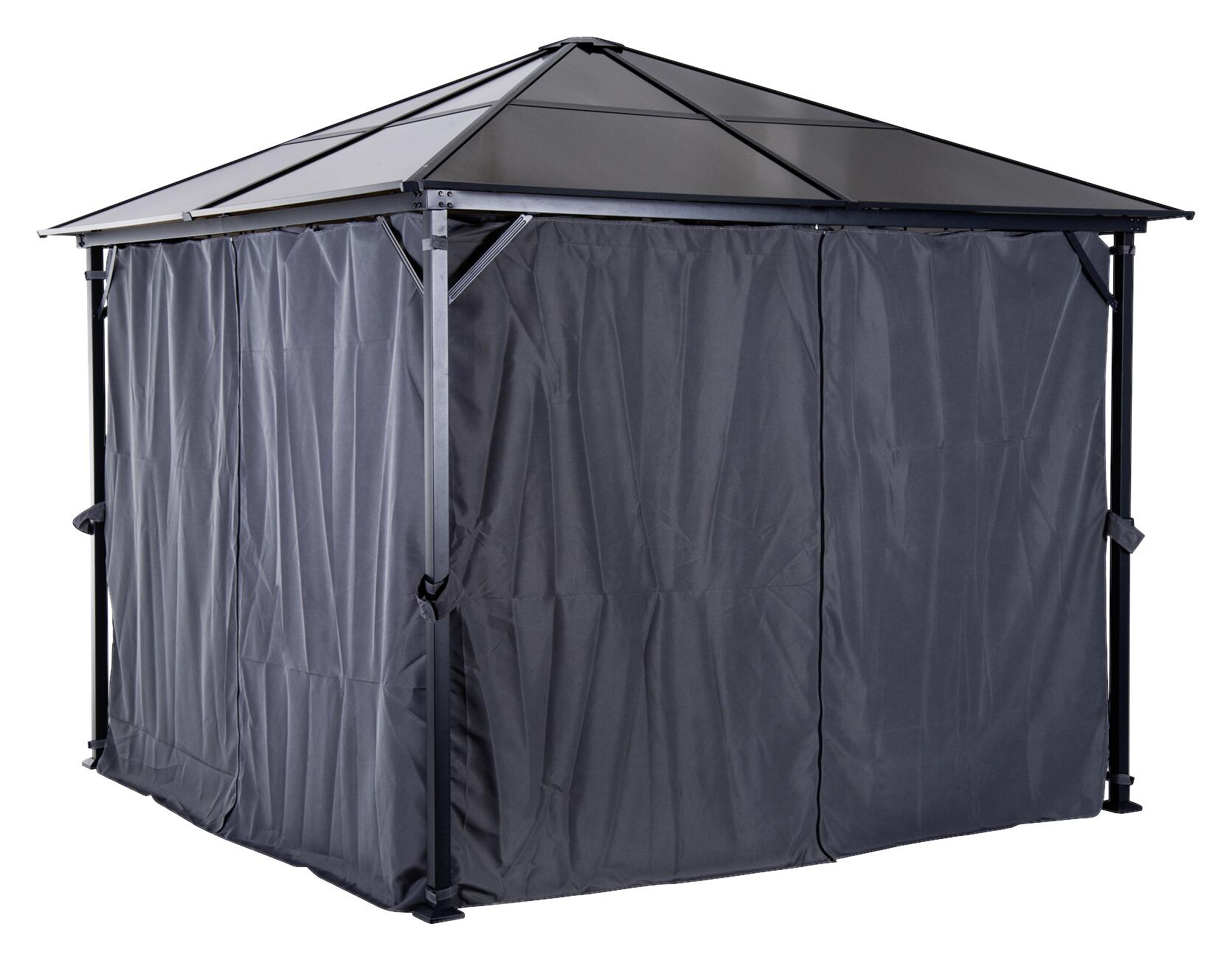 Outsunny Gartenpavillon braun Alu B/H/L: ca. 300x265x300 cm