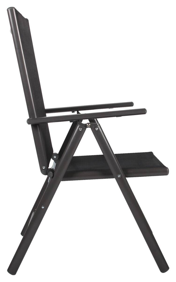 VCM Klappsessel-Set Sonlas anthrazit Textilene B/H/T: ca. 56x105x64 cm