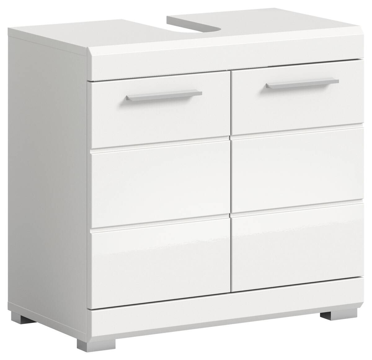 Waschbeckenunterschrank Scout weiß weiß Hochglanz B/H/T: ca. 60x56x34 cm