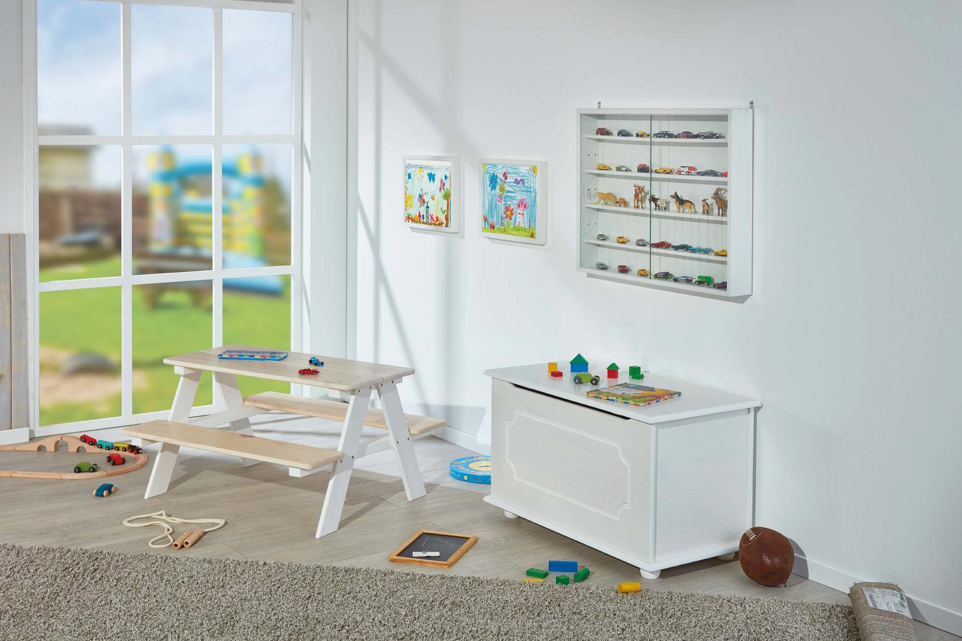 Truhe Emel weiß Kiefer B/H/T: ca. 53x47x89 cm