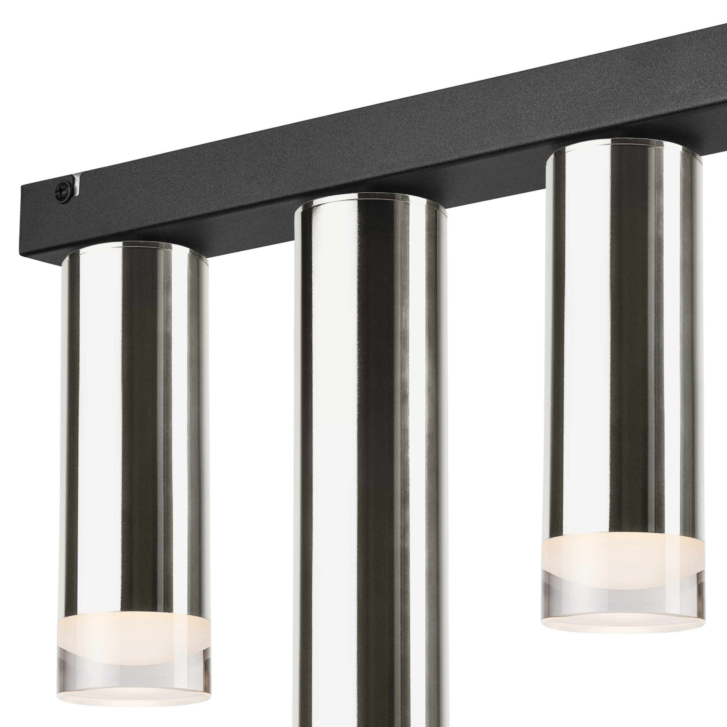 Lamkur Deckenleuchte schwarz Stahl B/H/L: ca. 8x31,5x60 cm E27 4 Brennstellen