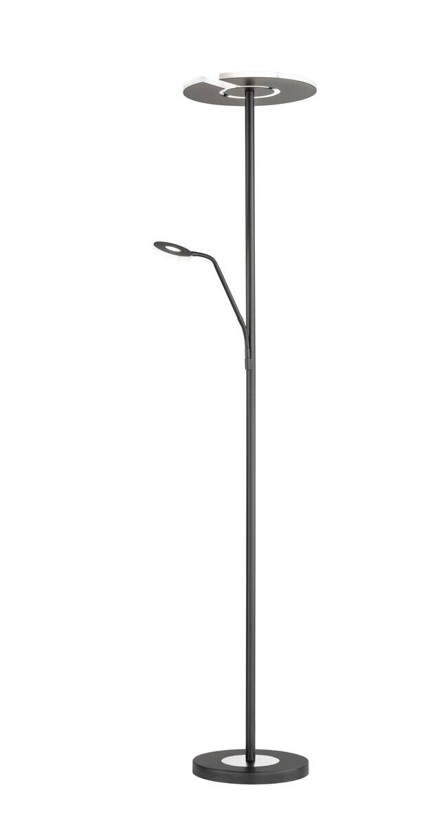 Fischer & Honsel LED-Stehleuchte 40318 Chrom schwarz Metall B/H/T: ca. 35x180x50 cm 1 Brennstellen