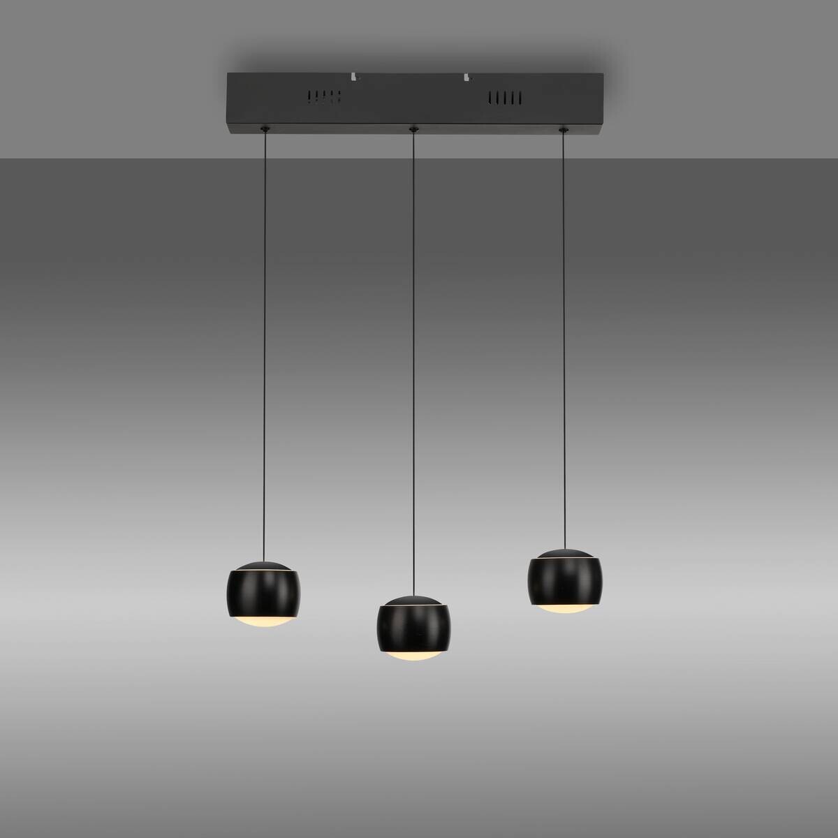 Just Light Pendelleuchte Ballini schwarz