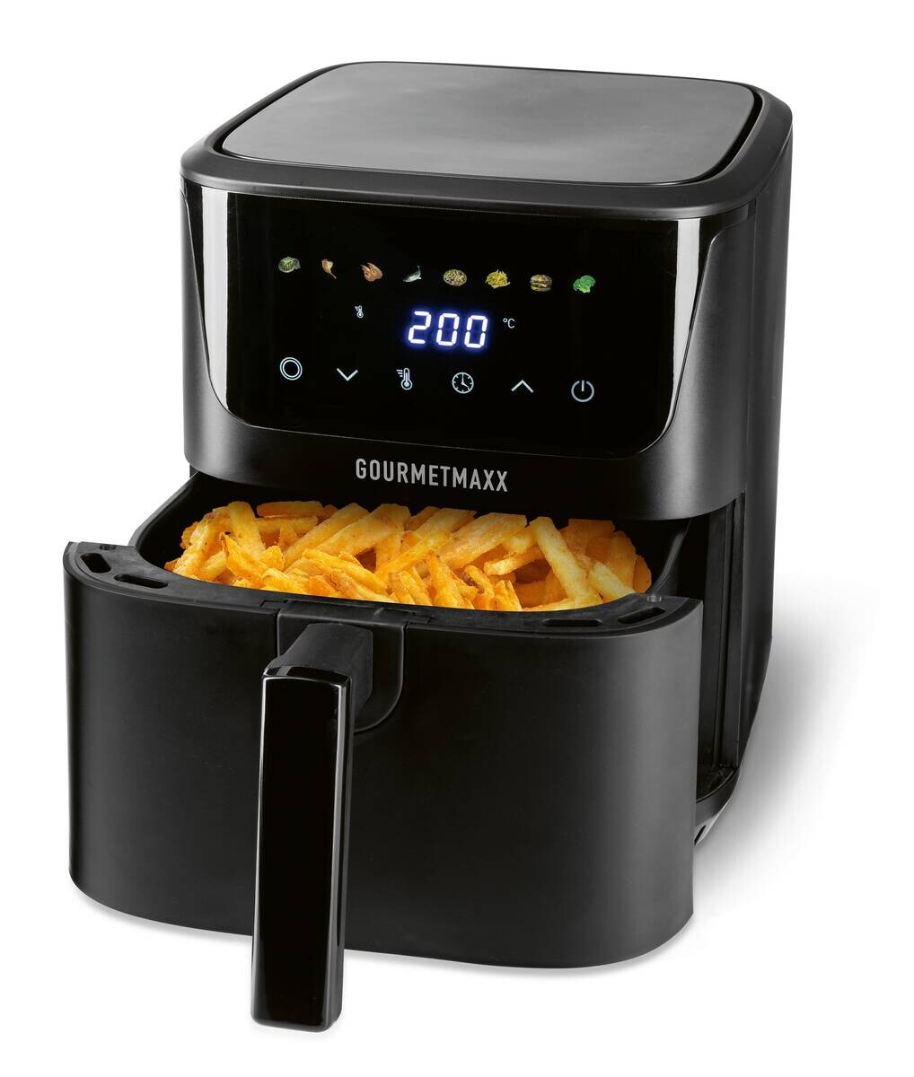 GOURMETmaxx Heißluftfritteuse schwarz Kunststoff B/H/L: ca. 39,1x33,5x28,6 cm ca. 6,5 l