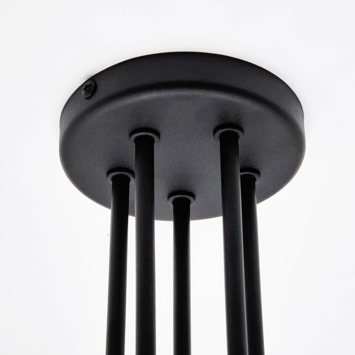 Lamkur Deckenleuchte Domino schwarz Stahl H/L: ca. 40x59 cm E27 5 Brennstellen