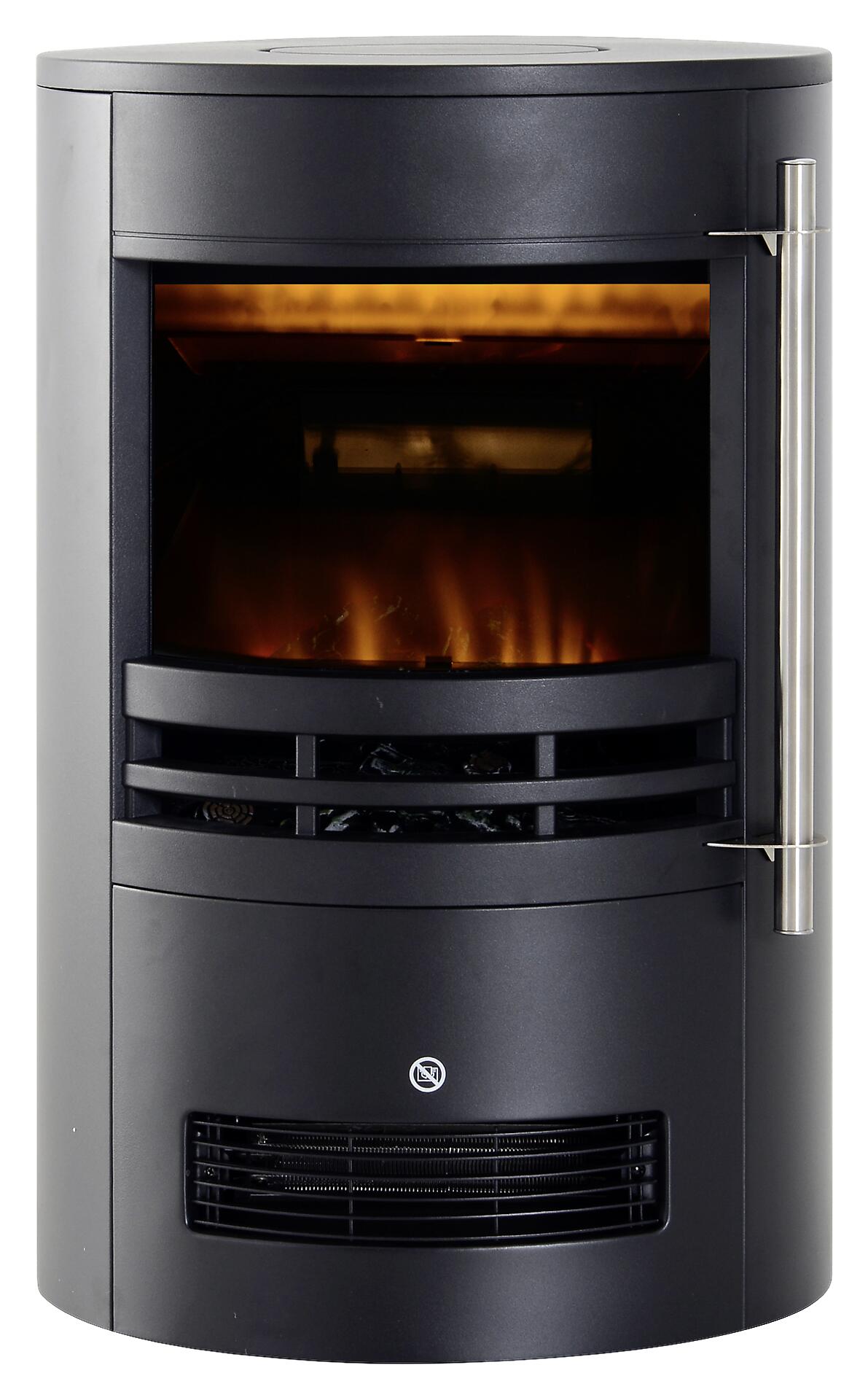 HOMCOM Elektrischer-Kamin 820-087 schwarz Eisen Kunststoff Glas B/H/T: ca. 41x64,5x41 cm ca. 1800 W