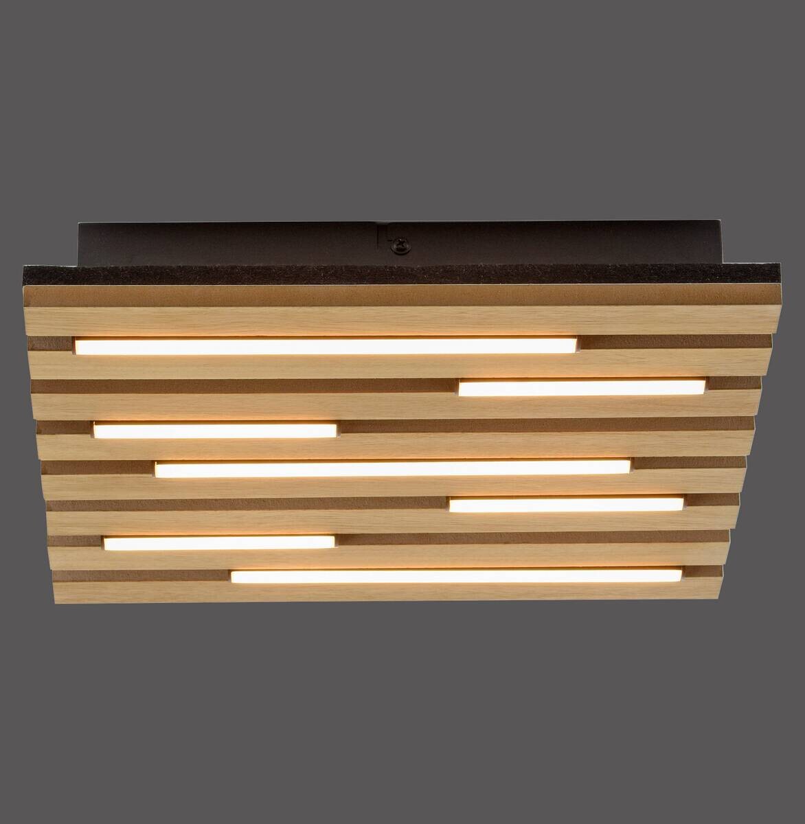 Just Light Deckenleuchte 15590-79 Eiche B/H/L: ca. 30x5x30 cm